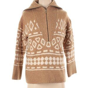 J. Crew Relaxed Half-Zip Sweater in Geometric Knit